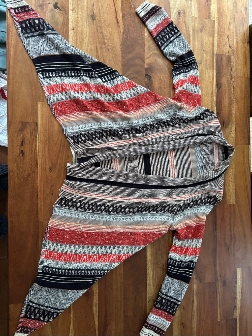 Nic+Zoe Tribal Open Cardigan Sweater - Size Small